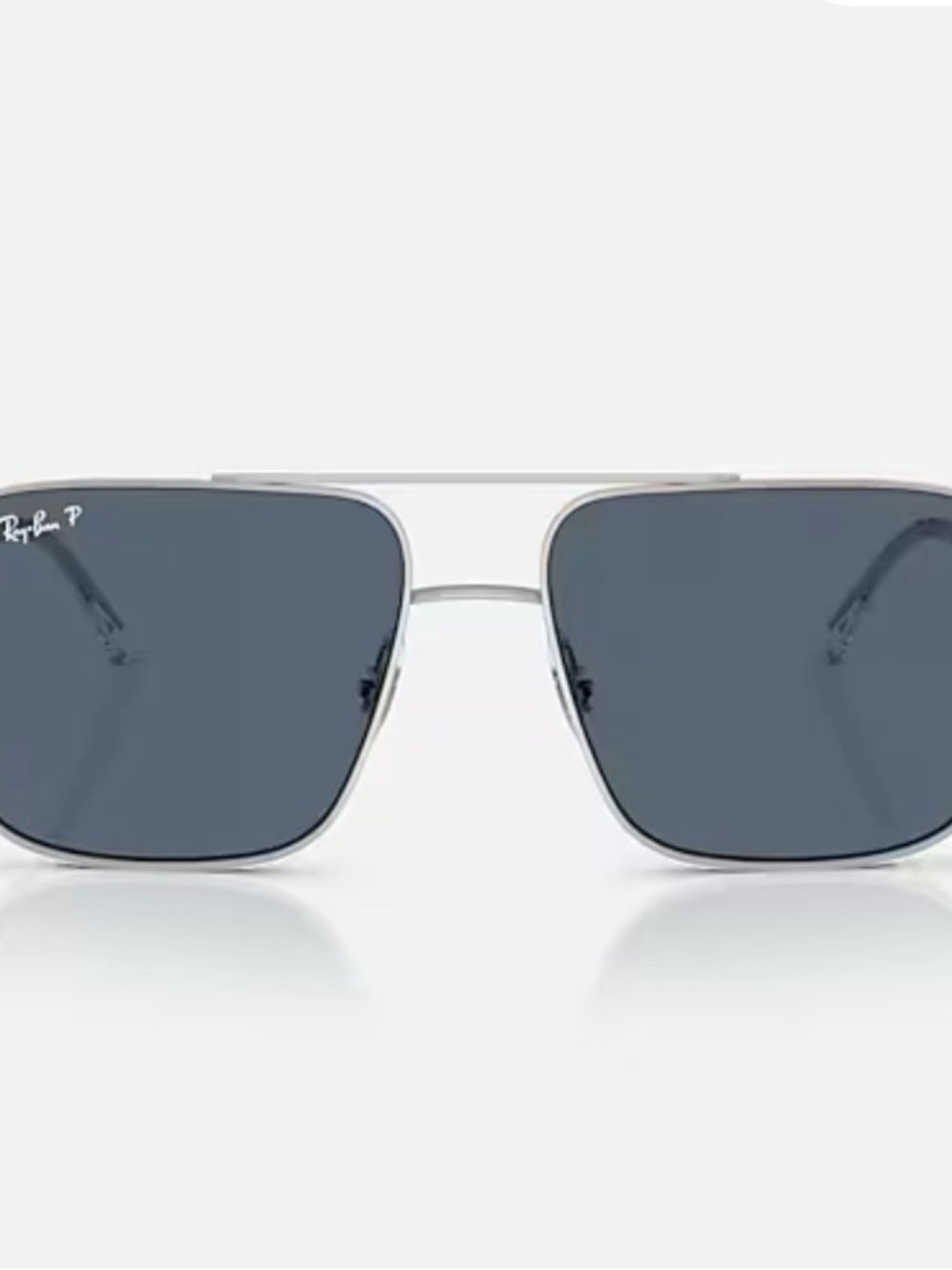 RAY-BAN Polarized Aviator Sunglasses RB3758 003/2V Silver Frames Blue Lens / New